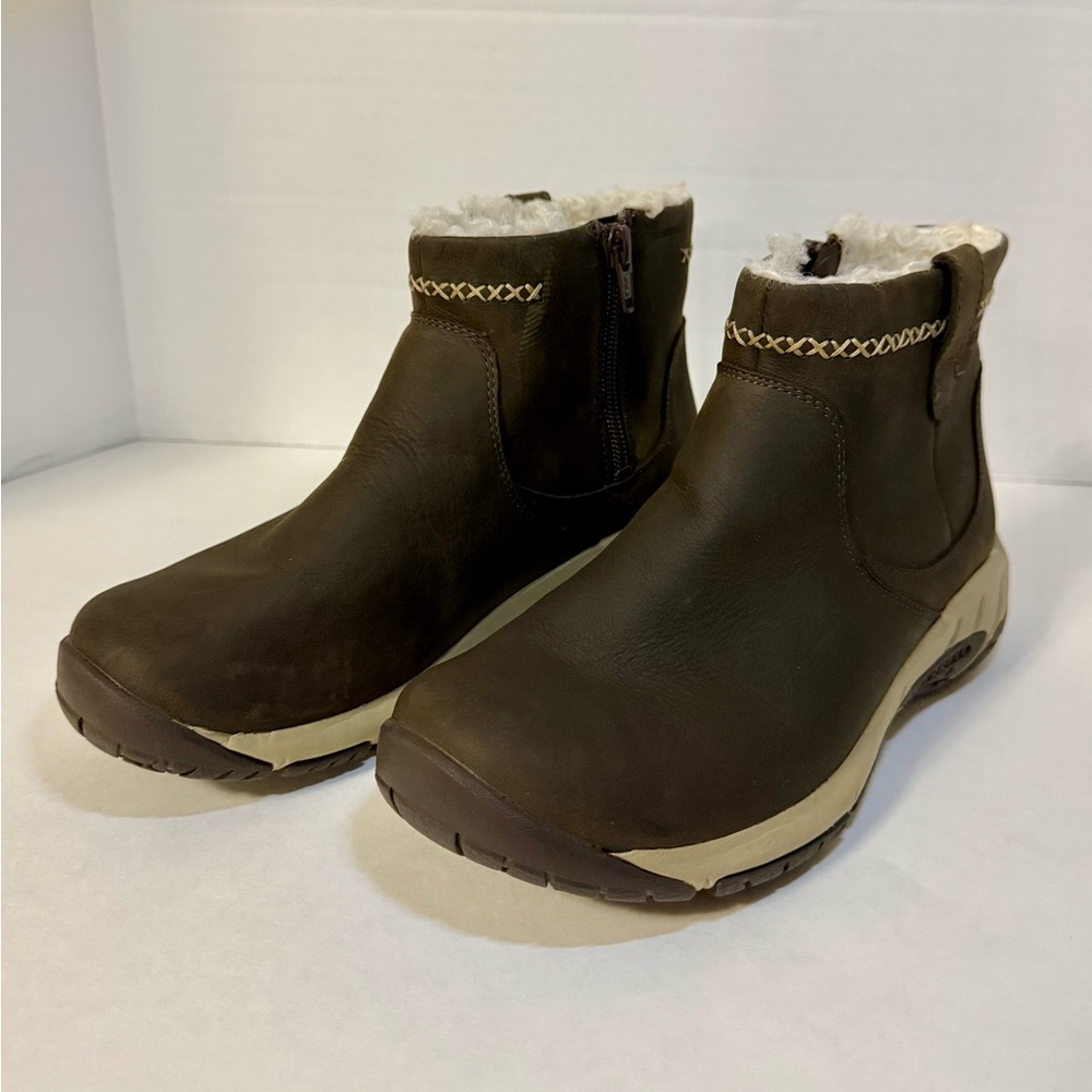 Merrell Womens Size 6 Encore 4 Bluff J003828 Brown Zip Waterproof Boots(0101)A10